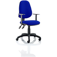 Eclipse Plus II Operator Chair, Stevia Blue, With Height Adjustable Arms