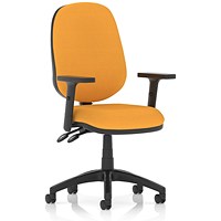 Eclipse Plus II Operator Chair, Height Adjustable Arms, Senna Yellow