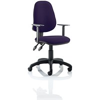 Eclipse Plus II Operator Chair, Tansy Purple, With Height Adjustable Arms
