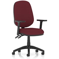 Eclipse Plus II Operator Chair, Height Adjustable Arms, Ginseng Chilli