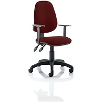 Eclipse Plus II Operator Chair, Ginseng Chilli, With Height Adjustable Arms