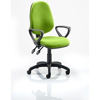 Eclipse Plus II Operator Chair, Myrrh Green, With Fixed Height Loop Arms