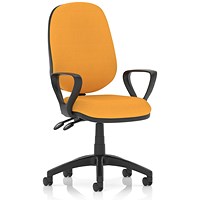 Eclipse Plus II Operator Chair, Fixed Height Arms, Senna Yellow