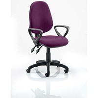 Eclipse Plus II Operator Chair, Tansy Purple, With Fixed Height Loop Arms