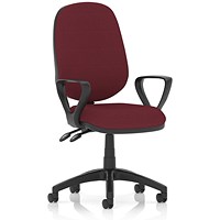 Eclipse Plus II Operator Chair, Ginseng Chilli, With Fixed Height Loop Arms