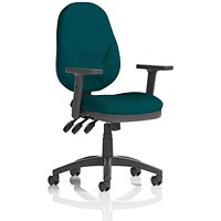 Eclipse Plus XL Operator Chair, Maringa Teal, With Height Adjustable Arms