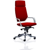 Xenon High Back Executive Chair, With Headrest, White Shell, Bergamot Cherry
