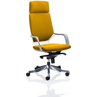 Xenon High Back Executive Chair, Headrest, Fixed Height Arms, Senna Yellow