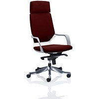 Xenon High Back Executive Chair, Headrest, Fixed Height Arms, Ginseng Chilli