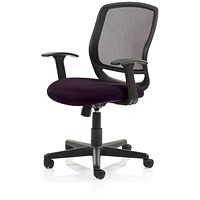 Mave Task Mesh Back Operator Chair, Fixed Height Arms, Tansy Purple