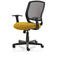 Mave Task Mesh Back Operator Chair, Fixed Height Arms, Senna Yellow