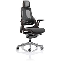 Zure Executive Mesh Back Chair, Headrest, Height Adjustable Arms, Charcoal Zure Executive Mesh Back Chair, Headrest, Height Adjustable Arms, Charcoal