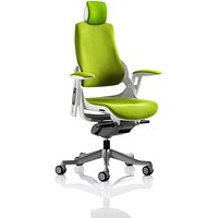 Zure Executive Chair, Headrest, Height Adjustable Arms, Myrrh Green