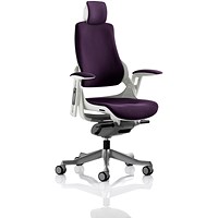 Zure Executive Chair, Headrest, Height Adjustable Arms, Tansy Purple