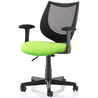 Camden Mesh Back Operator Chair, Fixed Height Arms, Myrrh Green