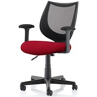 Camden Operator Chair, Black Mesh Back, Ginseng Chilli