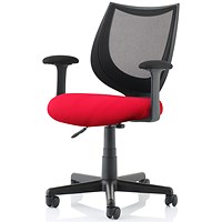 Camden Mesh Back Operator Chair, Fixed Height Arms, Bergamot Cherry