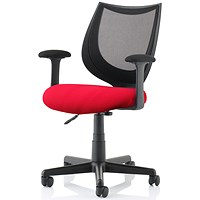 Camden Operator Chair, Black Mesh Back, Bergamot Cherry