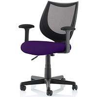 Camden Mesh Back Operator Chair, Fixed Height Arms, Tansy Purple