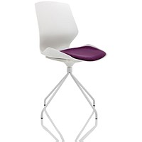 Florence Spindle Visitor Chair, White Frame, Tansy Purple