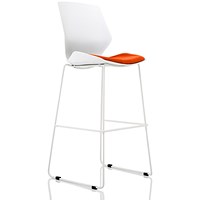 Florence High Stool, Tabasco Orange