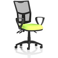 Eclipse Plus III Mesh Back Operator Chair, Fixed Height Arms, Myrrh Green