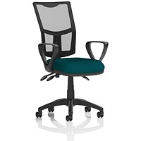 Eclipse Plus III Mesh Back Operator Chair, Fixed Height Arms, Maringa Teal