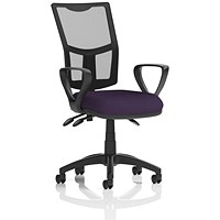 Eclipse Plus III Mesh Back Operator Chair, Fixed Height Arms, Tansy Purple