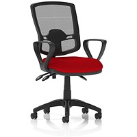 Eclipse Plus III Deluxe Mesh Back Operator Chair, Fixed Height Arms, Bergamot Cherry