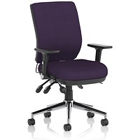 Chiro Medium Back Task Operators Chair, Height Adjustable & Folding Arms, Tansy Purple