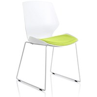 Florence Sled Visitor Chair, Myrrh Green