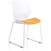 Florence Sled Visitor Chair, Senna Yellow