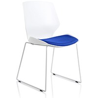 Florence Sled Visitor Chair, Stevia Blue