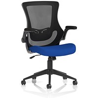 Orbit Mesh Back Operator Chair, Folding Arms, Stevia Blue