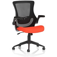 Orbit Mesh Back Operator Chair, Folding Arms, Tabasco Orange Orbit Mesh Back Operator Chair, Folding Arms, Tabasco Orange