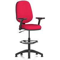 Eclipse Plus I High Rise Operator Chair, Bergamot Cherry, With Height Adjustable And Folding Arms