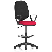 Eclipse Plus I High Rise Black Back Operator Chair, Bergamot Cherry, With Fixed Height Arms