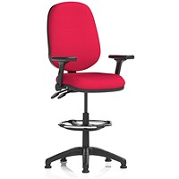 Eclipse Plus II High Rise Operator Chair, Bergamot Cherry, With Height Adjustable And Folding Arms