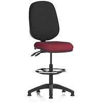 Eclipse Plus II High Rise Black Back Operator Chair, Ginseng Chilli