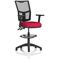 Eclipse Plus II High Rise Mesh Back Operator Chair, Bergamot Cherry, With Height Adjustable Arms