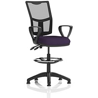 Eclipse Plus II High Rise Mesh Back Operator Chair, Tansy Purple, With Fixed Height Arms