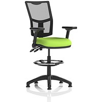 Eclipse Plus II High Rise Mesh Back Operator Chair, Senna Yellow, With Height Adjustable And Folding Arms