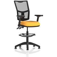 Eclipse Plus II High Rise Mesh Back Operator Chair, Stevia Blue, With Height Adjustable And Folding Arms