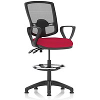 Eclipse Plus II High Rise Deluxe Mesh Back Operator Chair, Bergamot Cherry, With Fixed Height Arms