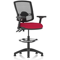 Eclipse Plus II High Rise Deluxe Mesh Back Operator Chair, Bergamot Cherry, With Height Adjustable And Folding Arms
