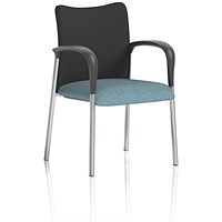 Academy Black Back Visitor Chair With Arms, Rivet Quench