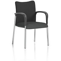 Academy Black Back Visitor Chair With Arms, Quest Mussel