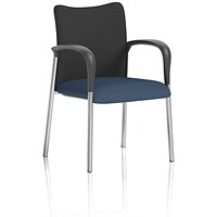 Academy Black Back Visitor Chair With Arms, Quest Whelk
