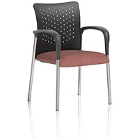 Academy Black Nylon Back Visitor Chair With Arms, Rivet Forge