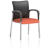 Academy Black Nylon Back Visitor Chair With Arms, Quest Crab